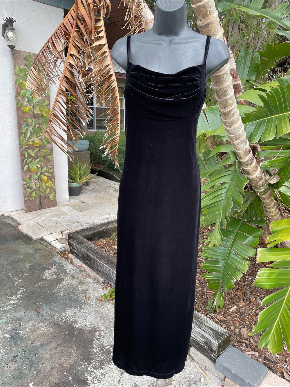 velvet cowl neck  slip dress maxi by Molly Malloy
